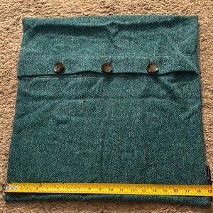 FOUR 19x19 Farmhouse Pillow Covers Lake Blue